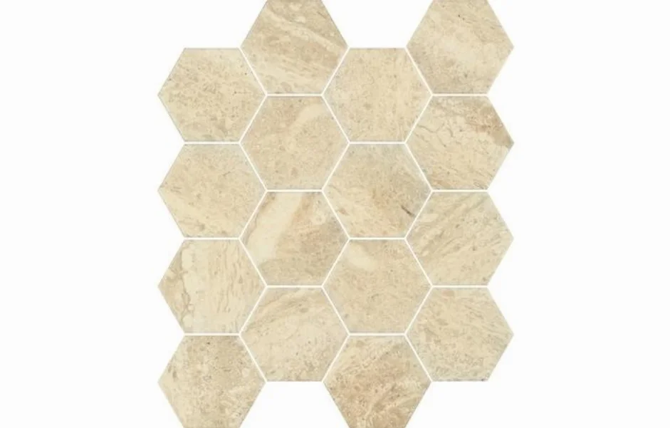 Мозаїка Sunlight Stone Beige Hexagon 220x255x6 Paradyz