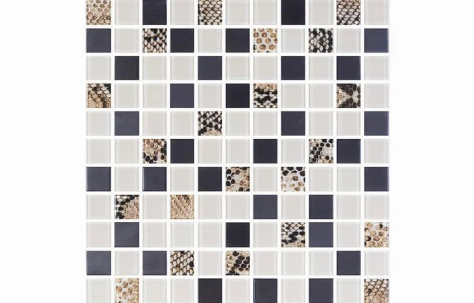 Мозаика GMP 0825036 С3 Print 38-Black MATT-Beige W41 300x300x8 Kotto Ceramica