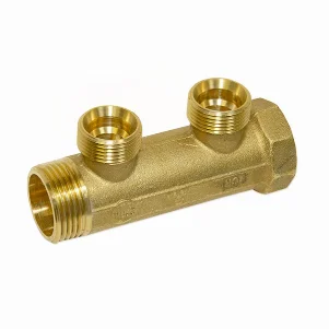 Колектор латунний Bianchi Ø 1"×3/4" EK - 2 контури, I=50 мм (ADZ Brass)