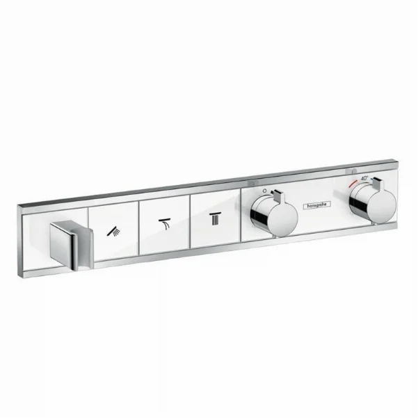Термостат Hansgrohe RainSelect 15356400 на 3 потребителя, для душа, хром, белый