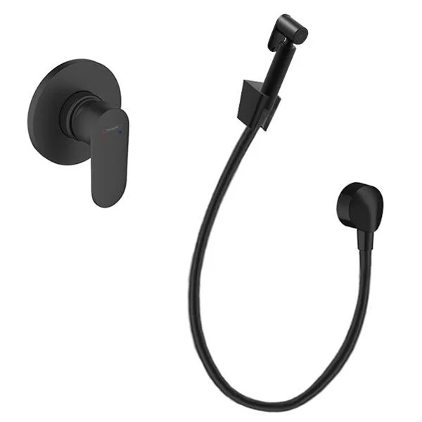 Комплект гігієнічного душу Hansgrohe Vernis Blend з лійкою Noken Round Matt Black