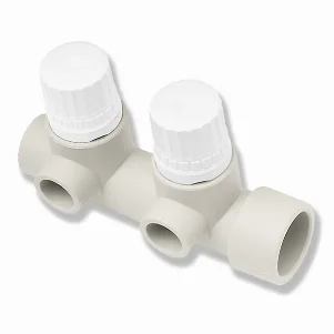 Коллектор двойной Ekoplastik PP-RCT Ø 32×16 мм (с термостатическими вентилями)