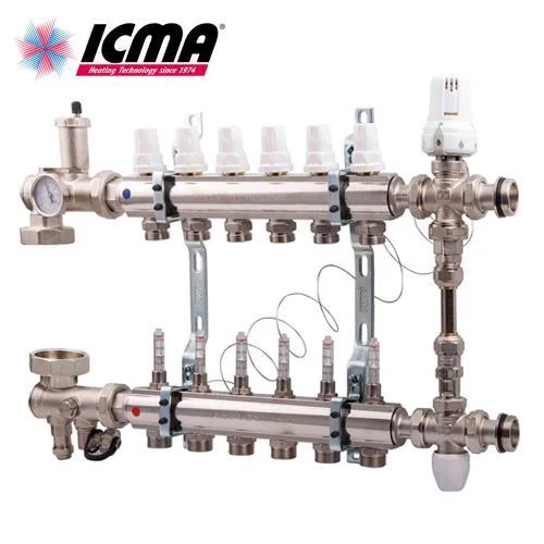 Колектор зі змішувальним вузлом ICMA 1"x3/4" - 9 виходів