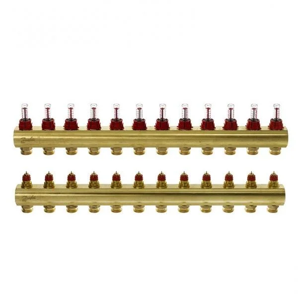 Колектор Danfoss FHF 12+12 з ротаметрами