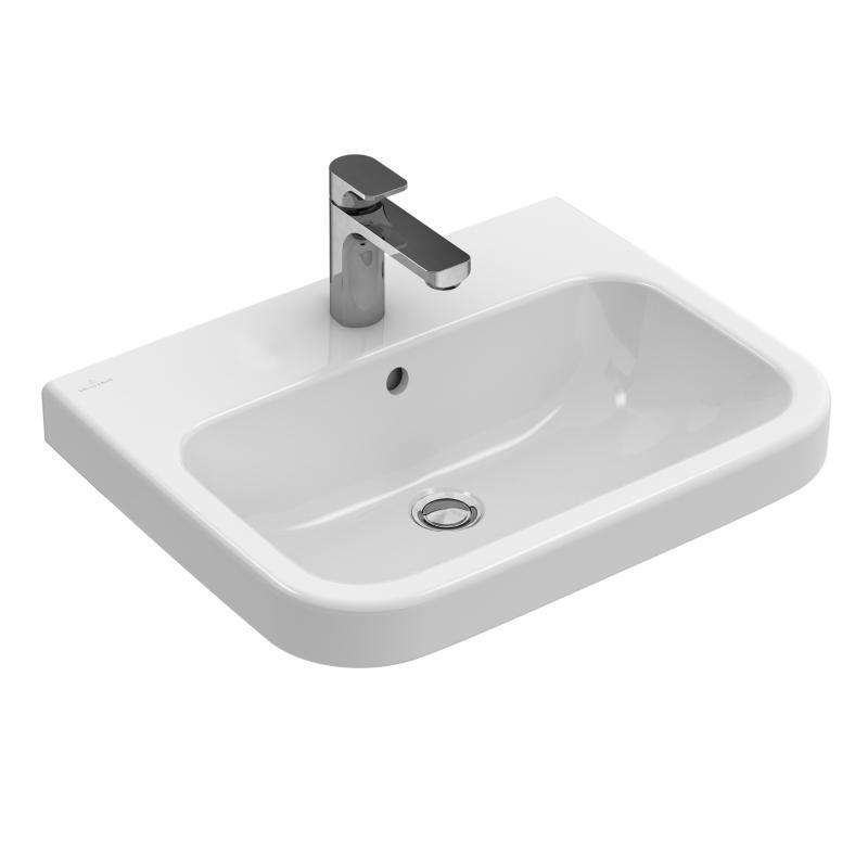 Раковина Villeroy & Boch Architectura 600×470 мм, с переливом, цвет: White Alpin CeramicPlus