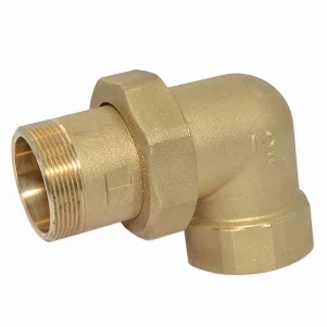 Згін американка кутова латунна Pattaroni Ø 1-1/2" внутр.- зовн. різьба (під прокладку)