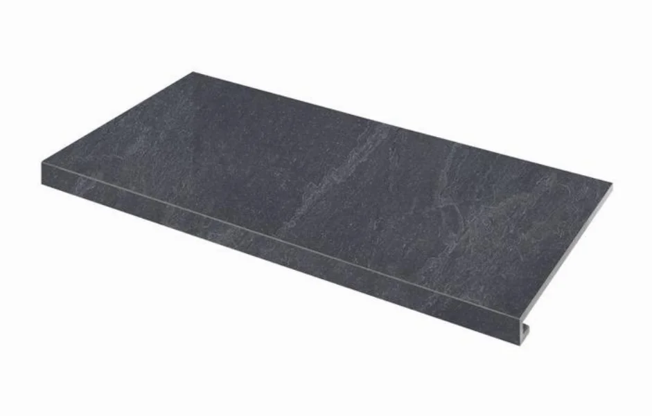 Ступень угловая левая с капиносом SZRXST9BRR1 Slate Black 345-35x600x9,2 Zeus Ceramica