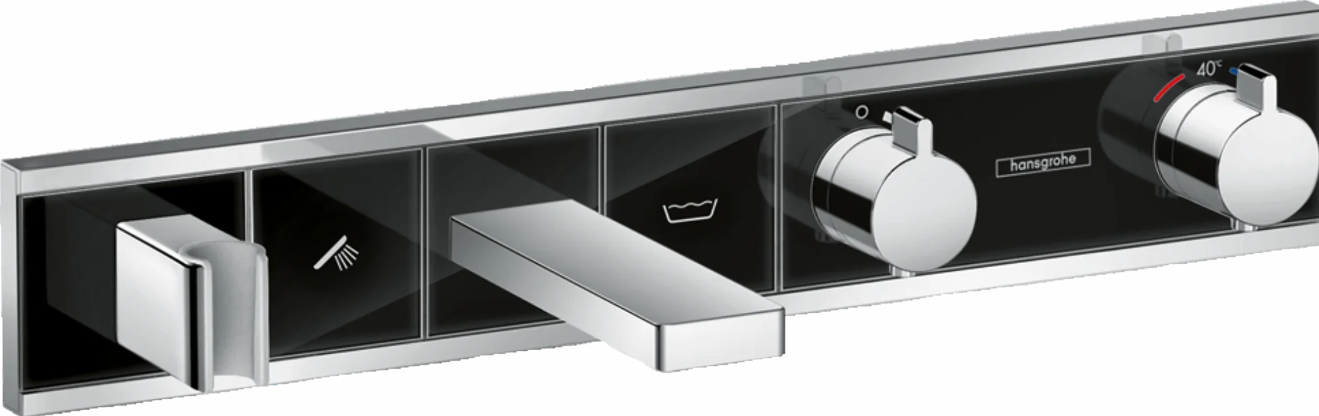 Термостат Hansgrohe RainSelect 15359600 на 2 потребителя, для ванны, черный