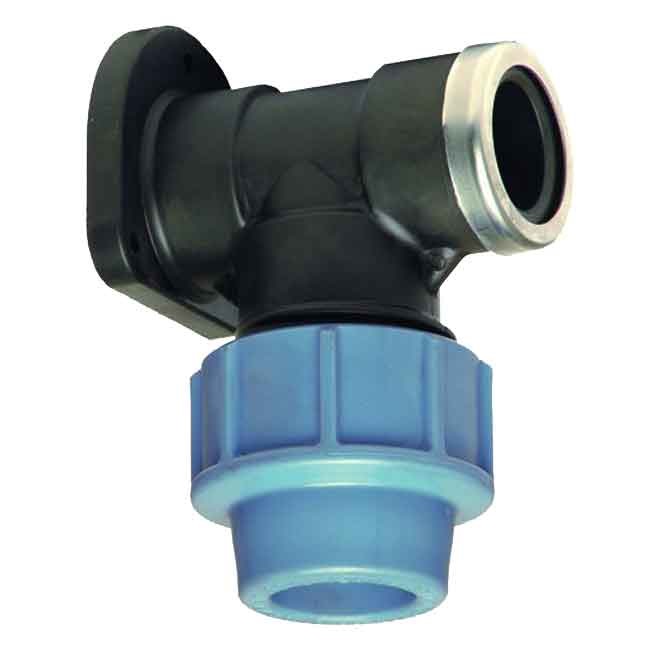 Колено настенное Unidelta 1034 PN16 PP-B Ø 25×3/4" мм