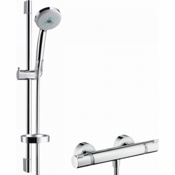 Душевой набор Croma 100 Multi с термостатом Ecostat Comfort и душевой штангой 27086000