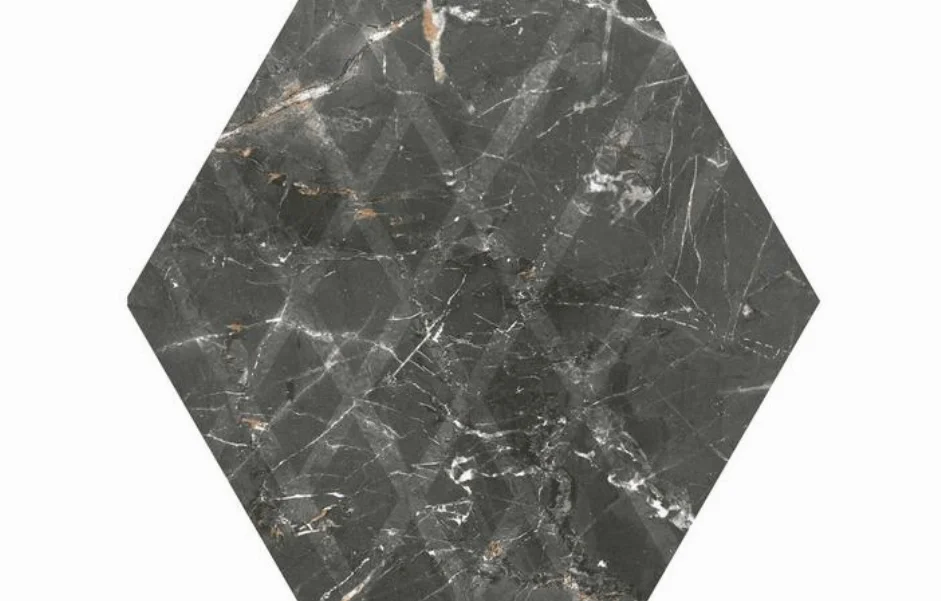 Плитка керамогранитная Marvelstone Grey Heksagon 171x198x7,5 Paradyz