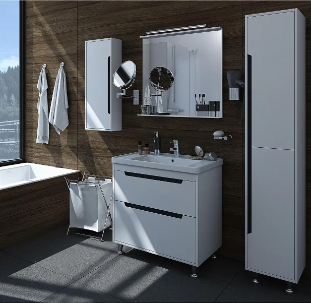 Тумба Sanwerk "Грета" 70 белая с умыв. "Канте"