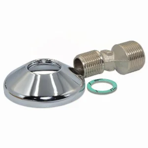 Ексцентрик для змішувача Pattaroni Ø 1/2"×3/4" Н=50 мм, 10 мм (з декоративною розеткою)