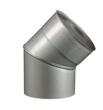 Колено для дымохода нержавейка Ø 300/45° мм (сталь 0,5 мм AISI)
