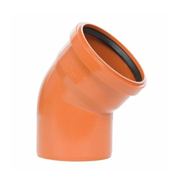 Колено канализационное ПВХ Valplast Ø 200/45° мм