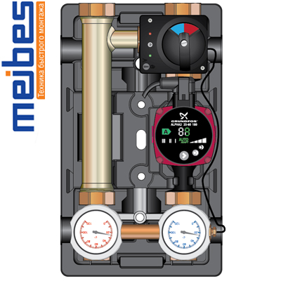 Насосна група MEIBES 1" з насосом Grundfos Alpha2 25-60
