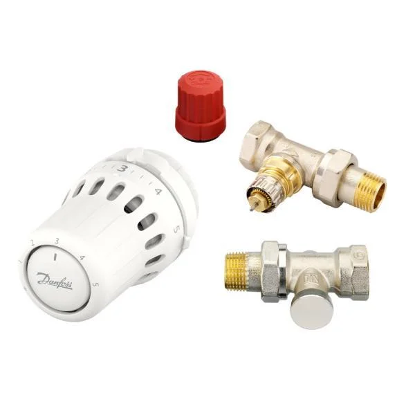 Комплект підключення до радіатора Danfoss React + RAN + RLV-S Ø 1/2" прямий