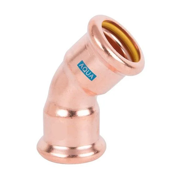 Коліно прес мідне RM Aespres Uniko (2 муфты) Ø 15/45° мм