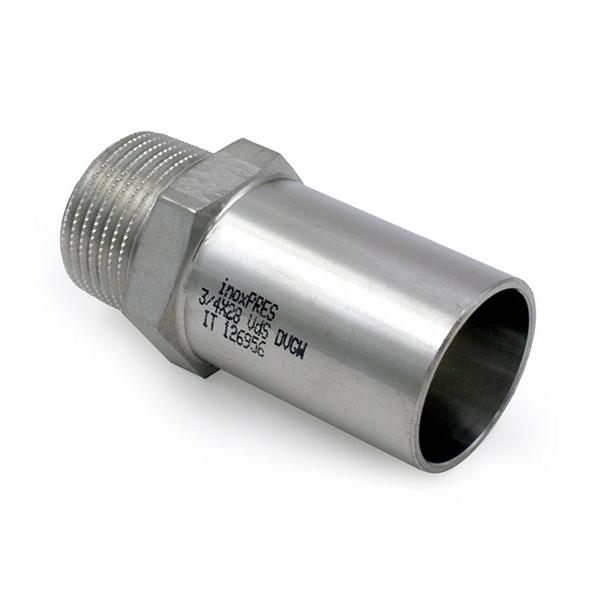 Штуцер пресс нержавейка RM Inox PRES Ø 22×3/4" наружная резьба