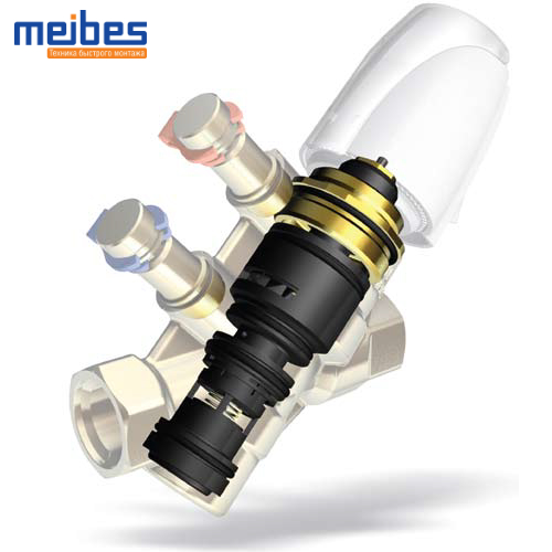 Балансувальний клапан MEIBES Ballorex Dynamic Ду15 (розх. 36-118 л/год) PN25 з підключенням електроприводу
