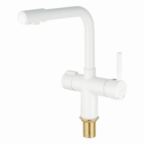 Смеситель для кухни с фильтром HAIBA HANS WHITE HB0842