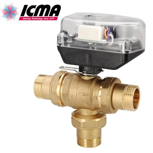 Вентиль зонный шаровой Icma Ø 1" с байпасом