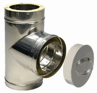 Ревізія для димоходу Ø 120/180 нерж.-оцинк. (0,5 мм AISI 304)