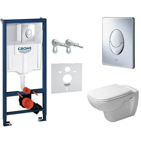 Инсталляция Grohe Rapid SL + унитаз Duravit D-Code (25350900002+38721001)