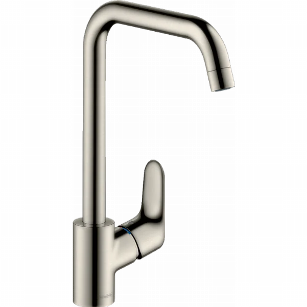 Смеситель Hansgrohe Focus для кухонной мойки с поворотным изливом на 3 положения, сталь 31820800