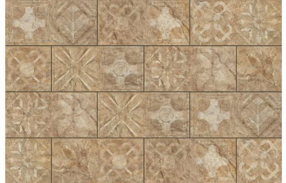 Плитка фасадная Torstone Brown Decor 148x300x9 Cerrad