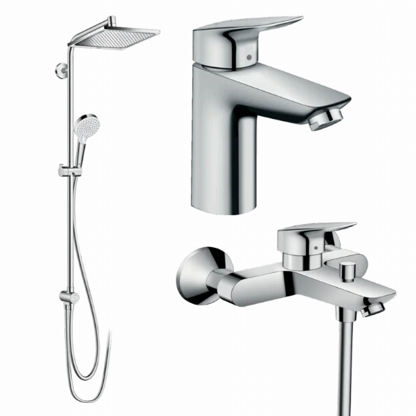 Набір змішувачів для ванни 3 в 1 Hansgrohe 20200002 (27289000, 71104000, 71400000)