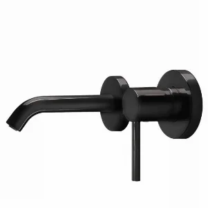 Змішувач для умивальника настінний Tres Study Exclusive чорний, на 2 отвори