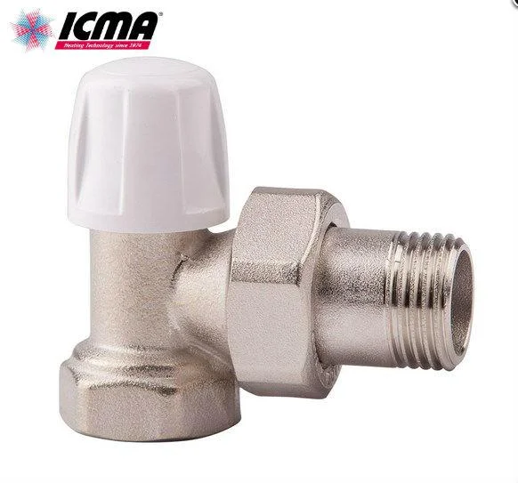 Кран радиаторный ICMA 3/4" угловой нижний
