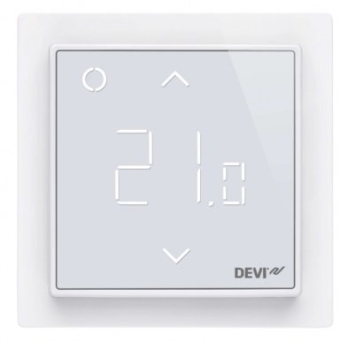 Терморегулятор DEVIreg Smart +5...+45 °С (сенсорсный білий)