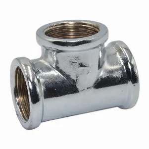 Трійник латунний хромований Pattaroni Ø 1" внутрішня різьба