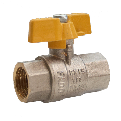 Кран шаровой газовый FADO 1/2" внутр.- внутр. резьба "бабочка"
