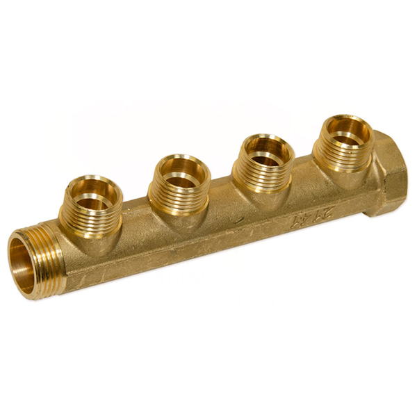 Коллектор латунный Bianchi Ø 3/4"×1/2" - 4 контура, I=36 мм