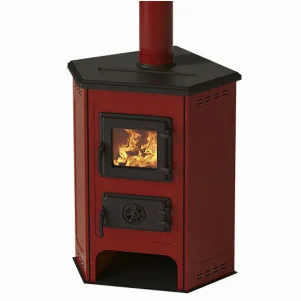 Печь-камин MBS Corner 10 кВт (цвет красный)
