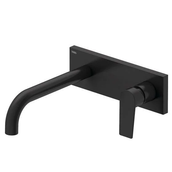 Змішувач для умивальника Tres Project-Tres чорний матовий, вилив 224 мм