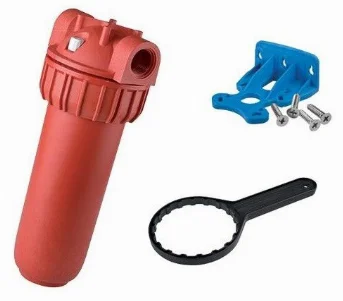 Фильтр магистральный Atlas Filtri 10" 3P Senior Plus Hot Ø 3/4" AFP (для горячей воды 80 °C, 8 bar , красный корпус) KIT