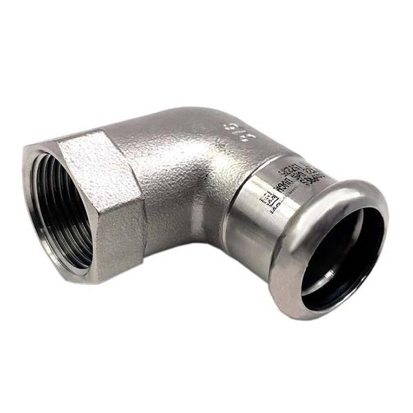Колено пресс нержавейка RM Inox PRES Ø 15×3/4" внутренняя резьба