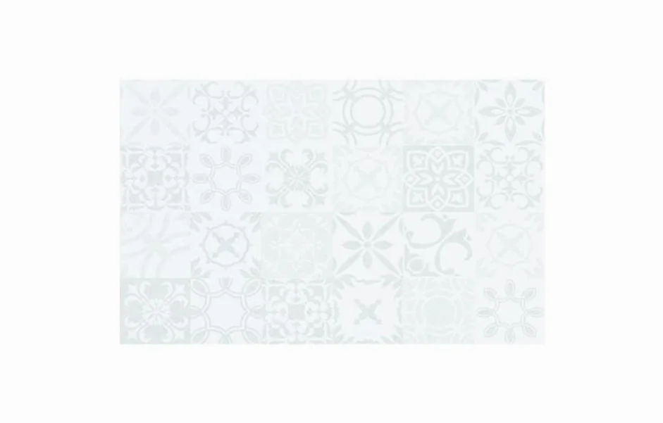 Плитка настінна Sansa White Pattern GLOSSY 250x400x8 Cersanit