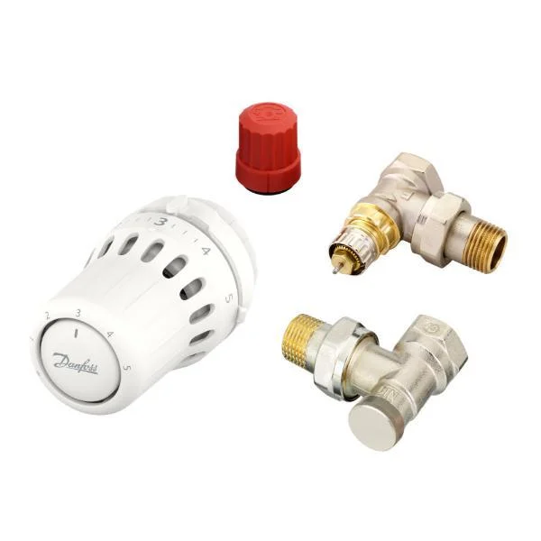 Комплект підключення до радіатора Danfoss RA-N + RAE + RLV-S Ø 1/2" кутовий