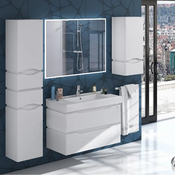 Тумба Sanwerk "Алеса Air" 100 біла з умивши. "Принц"