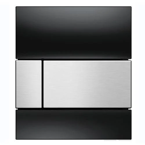 Кнопка-клавіша TECEsquare скляна чорний/нержавіюча сталь клавіша сатин