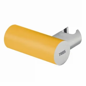 Держатель душа круглый Tres желтый-хром