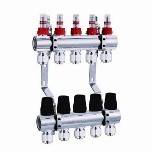 Колекторна група DJOUL Ø 1"×3/4" EK - 5 виходів (з витратомірами)