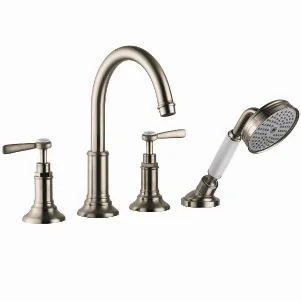 Смеситель для ванны Axor Montreux, на борт плитки, 2-х рычажный, никель