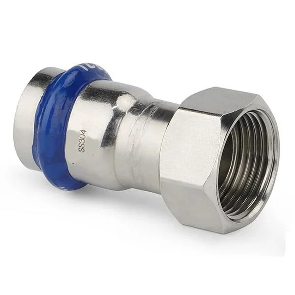 Муфта прес нержавійка ASG Inox Press Ø 35×1-1/4" з накидною гайкою