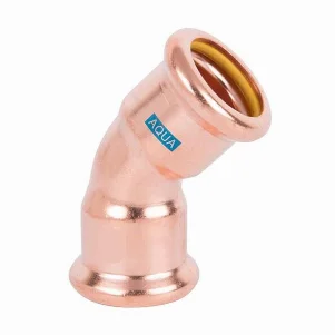 Колено пресс медное RM Aespres Uniko (2 муфты) Ø 28/45° мм